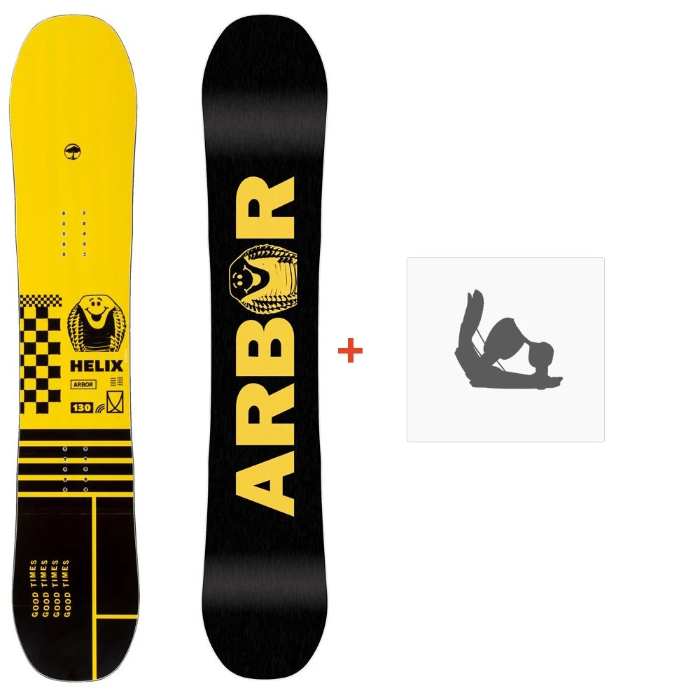 Snowboard Arbor Helix 2020 + Fixations De Snowboard 3 Snowboard Arbor Helix 2020 + Fixations De Snowboard