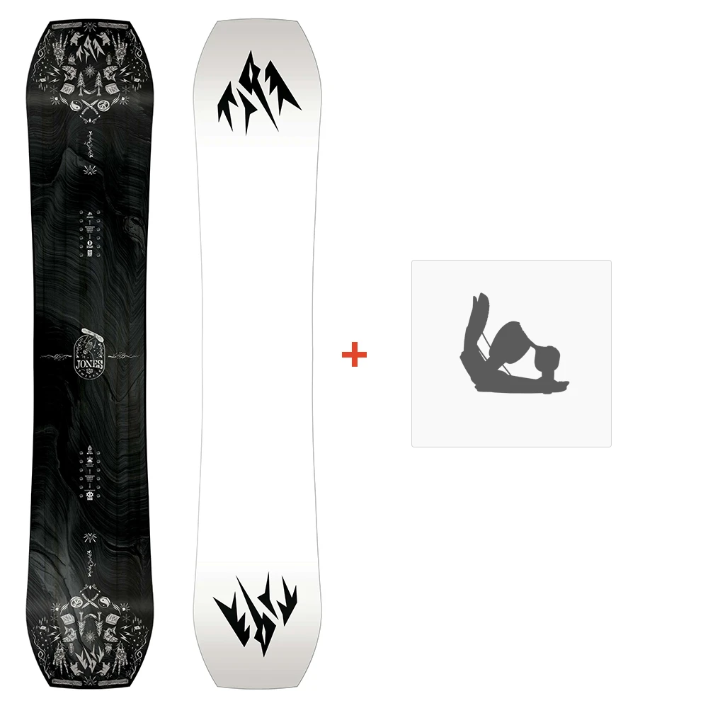 Snowboard Jones Tweaker 2023 + Fixations De Snowboard 3 Snowboard Jones Tweaker 2023 + Fixations De Snowboard