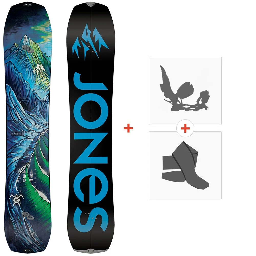 Splitboard Jones Youth Solution 2022 + Fixations De Splitboard + Peaux 3 Splitboard Jones Youth Solution 2022 + Fixations De Splitboard + Peaux