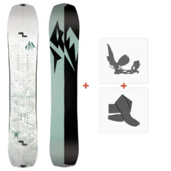 Splitboard Jones Solution Women's 2024 + Fixations De Splitboard + Peaux